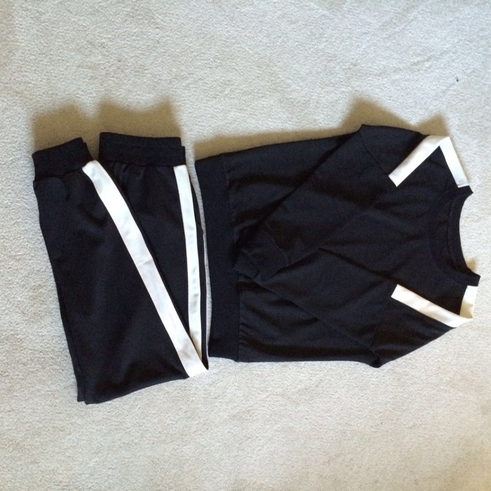 Black leisure suit